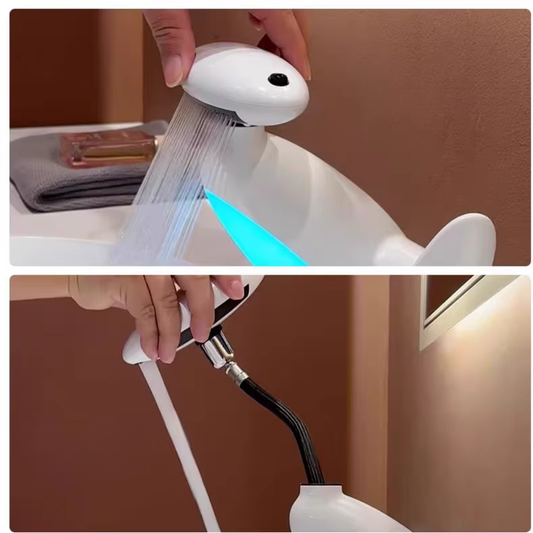 LED Ambient Light Wash Basin Pull Out Lavatory Basin Faucet Bathroom Faucets