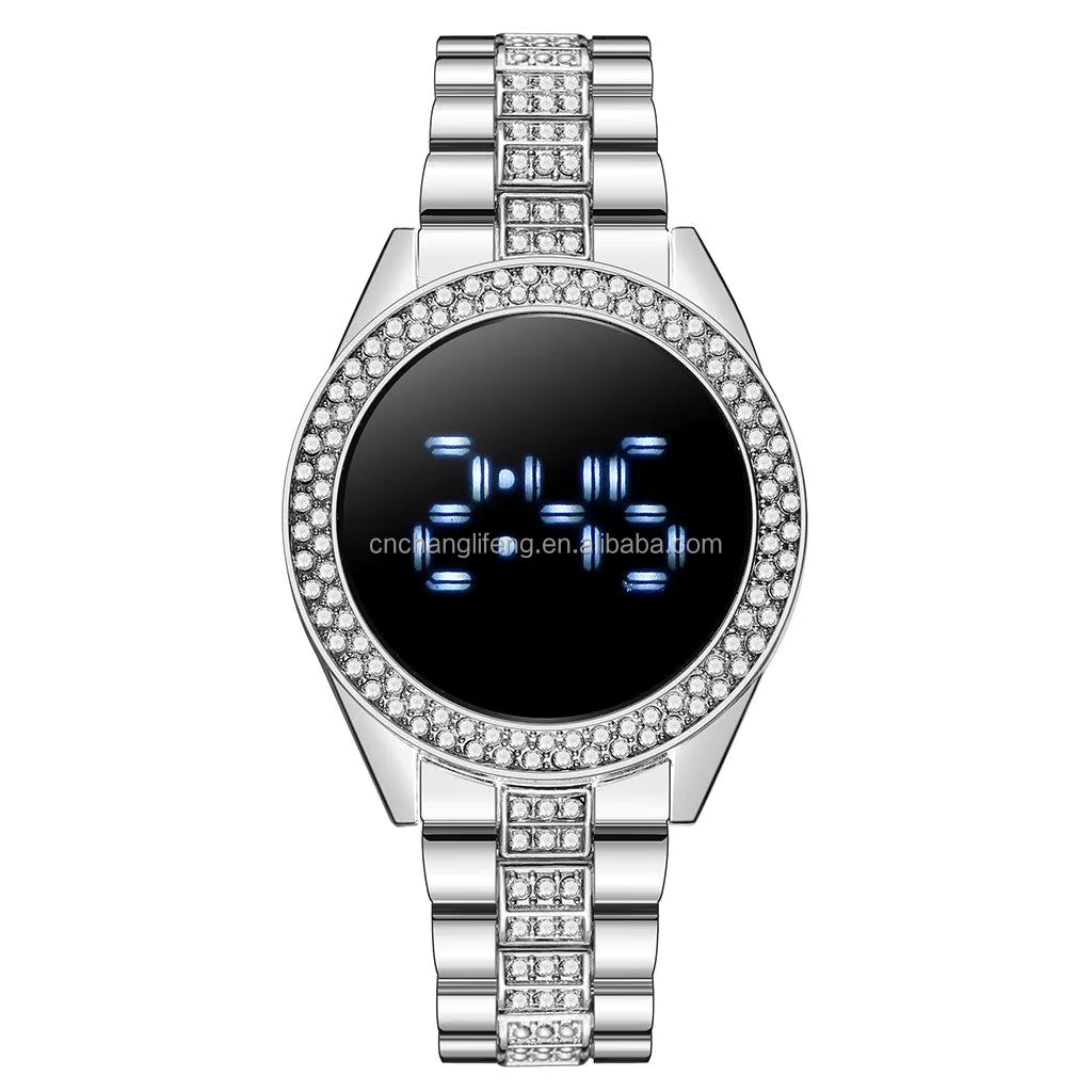 ساعة Premium Crystal Stainless Steel للنساء – رمز الأناقة الرفيعة والفخامة اللامتناهية