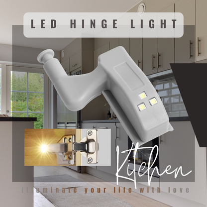 Pack LED Hinge Light for cabinets, closets, and wardrobes (4 Units)