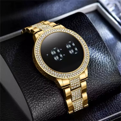 ساعة Premium Crystal Stainless Steel للنساء – رمز الأناقة الرفيعة والفخامة اللامتناهية