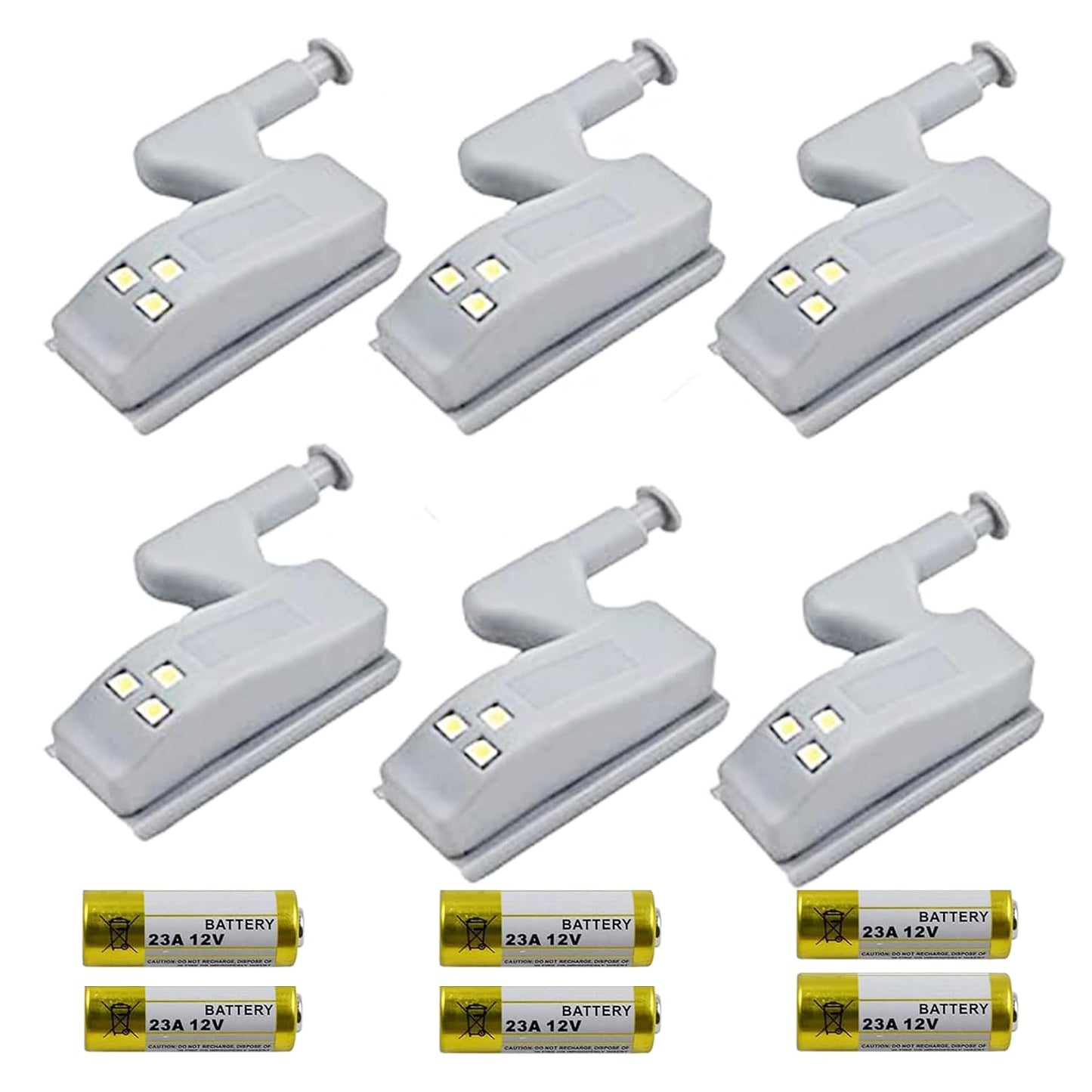 Pack LED Hinge Light for cabinets, closets, and wardrobes (4 Units)