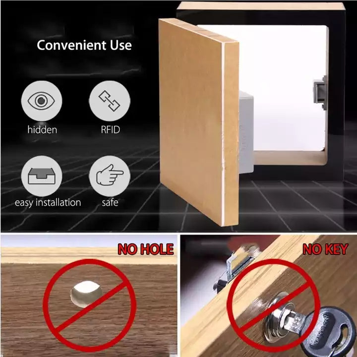 Hidden Push-Open Smart Latch for Wood Furniture