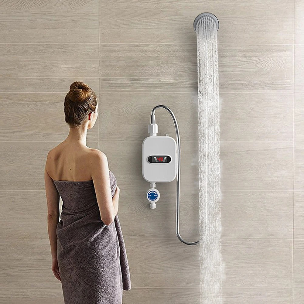 Compact Instant Electric Water Heater – Digital Temperature Display | Under-Sink Kitchen & Bathroom Mini Heater