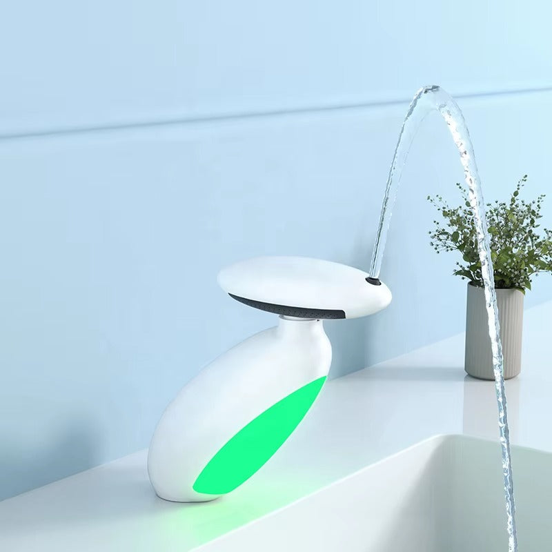 LED Ambient Light Wash Basin Pull Out Lavatory Basin Faucet Bathroom Faucets